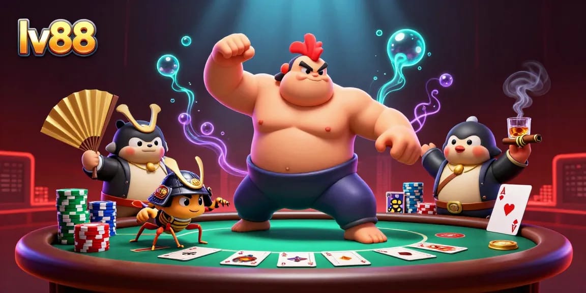 Experience thrilling action at lv88 casino with unique characters battling in a vibrant 3D scene.