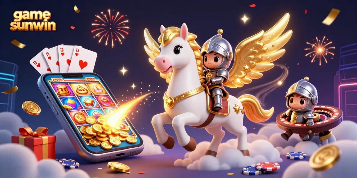 Experience game sunwin with vibrant slots and rich casino elements in an enchanting 3D scene.