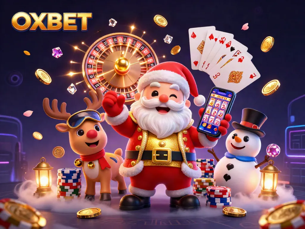 Experience the vibrant world of OXBET with Santa's casino adventure, showcasing jackpots and festive fun.