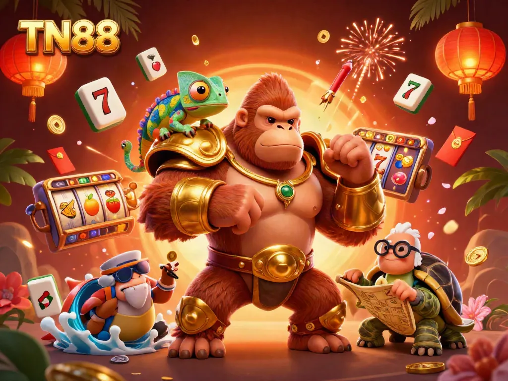 Experience thrilling TN88 slots action with vibrant characters and dynamic game elements.