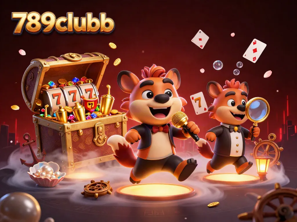 Experience a lively 789clubb casino scene with hyenas engaging in gambling activities, exuding excitement.