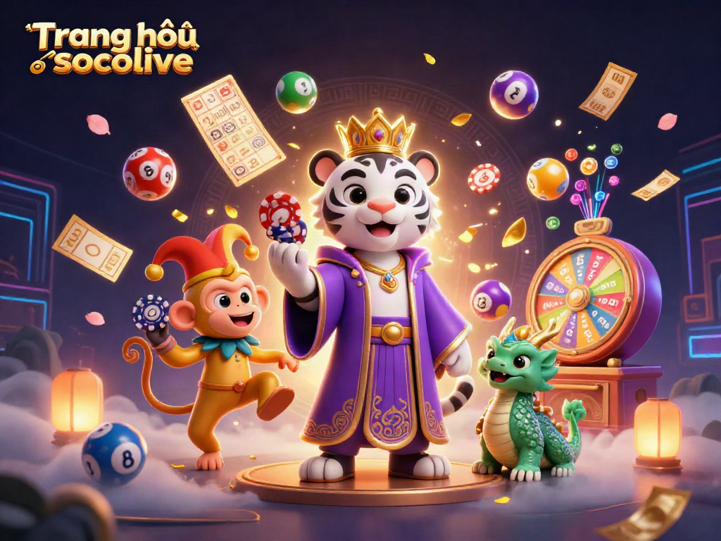 Engage with opportunities at Trang chủ socolive featuring a majestic white tiger, playful monkey, and dynamic gaming elements.