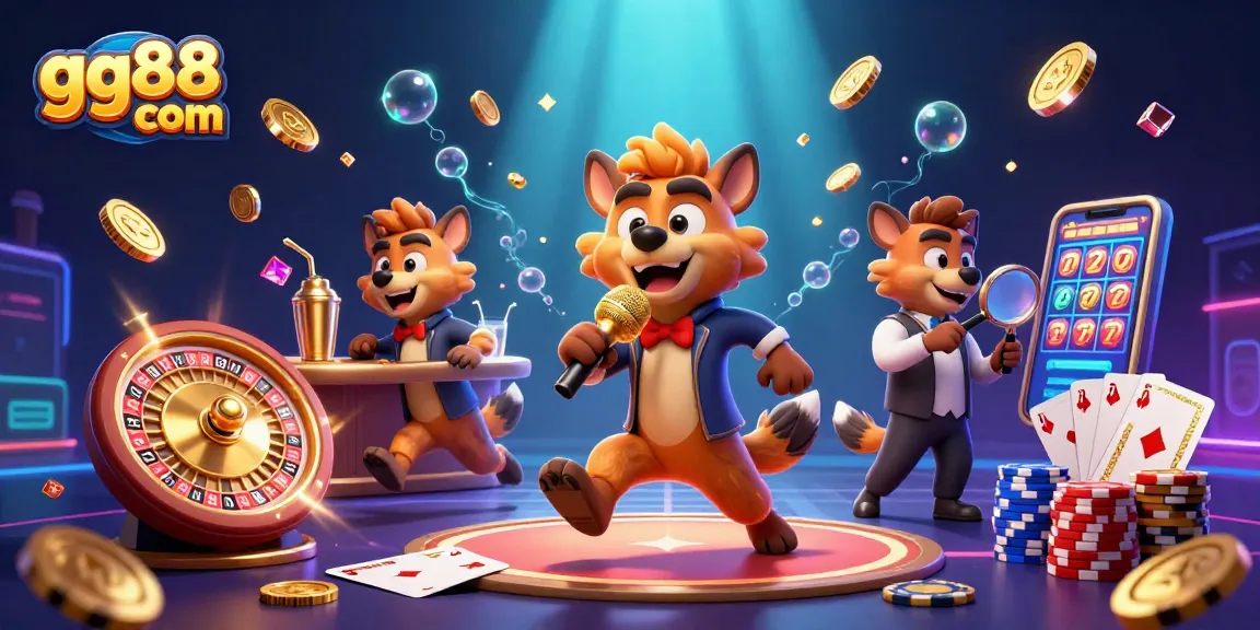 Experience thrilling gaming action at gg88 com with 3D hyena characters bringing comic allure to casino excitement.