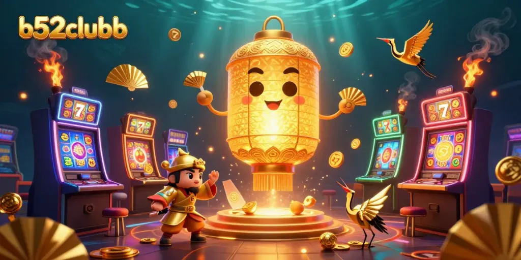 Experience thrilling moments and jackpot wins at b52clubb with vibrant casino scenes featuring gold elements.
