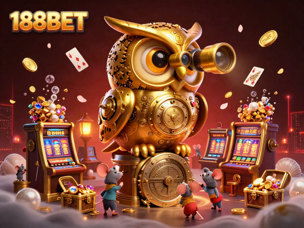 Experience thrilling fun at 188BET with colorful casino elements and vibrant characters.