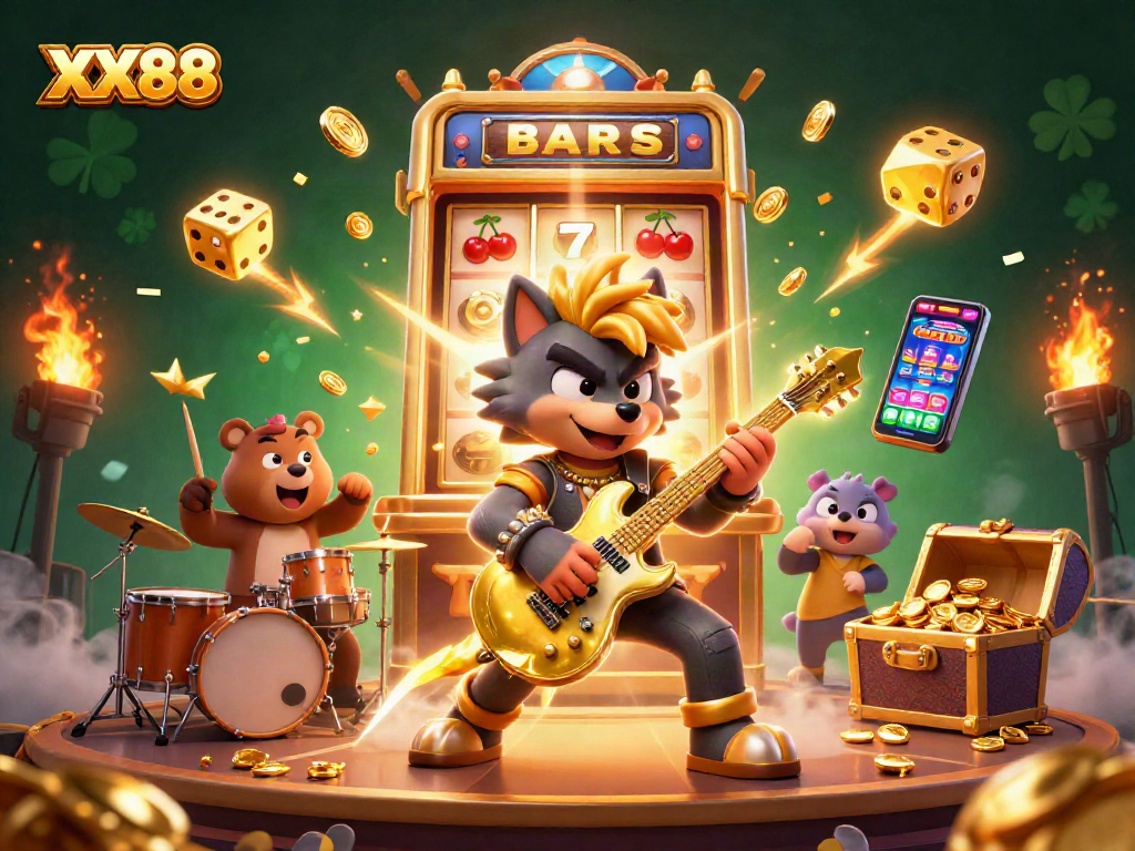 Enjoy exhilarating slots action at XX88 with golden coins and jackpots bursting everywhere.